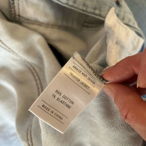 Just Jeans Amaze Knit Trucker Light Denim Jacket - Picture 6 of 9